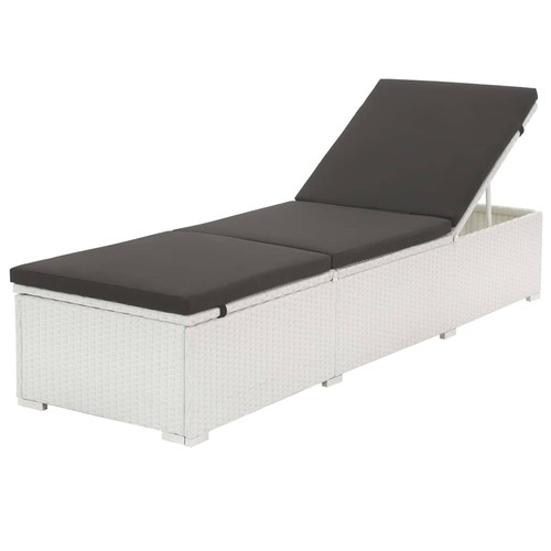 Vidaxl sun lounger with black - with,