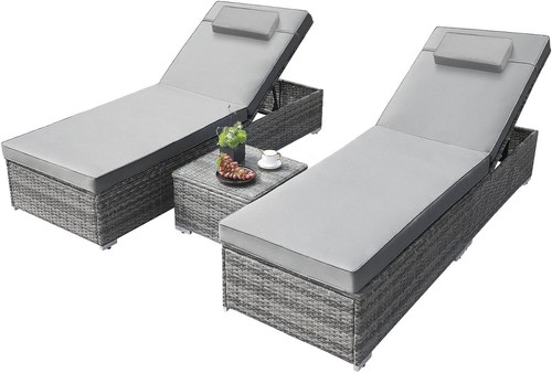 Pcs rattan sun lounger - sun, set