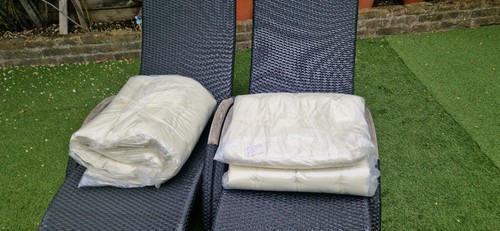 Rattan sun loungers with - rattan,