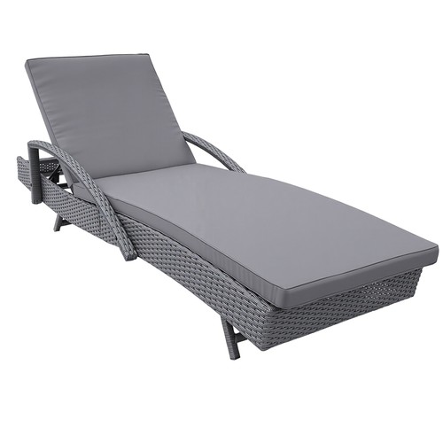 Outdoor rattan sun lounger - sun,