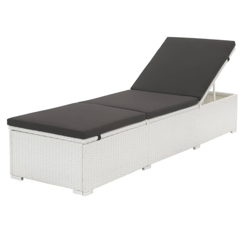 Sun lounger rattan black steel - sun,