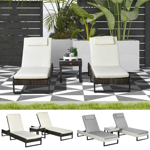 Pcs rattan sun lounger - pcs,