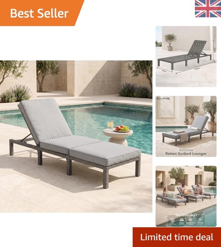 Patio rattan sun lounger - sun,