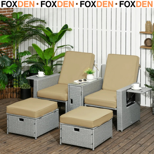 5pc rattan sun - 5pc, pe