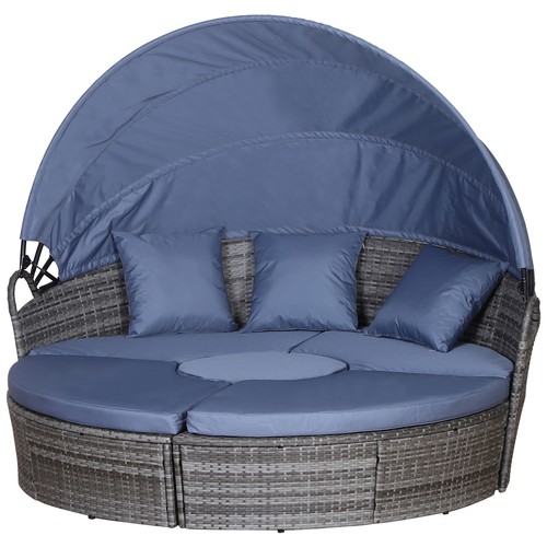 Outsunny rattan garden daybed - rattan,