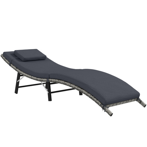 Outsunny folding rattan sun - outsunny,